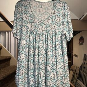 Geometric Patterned Women's Top